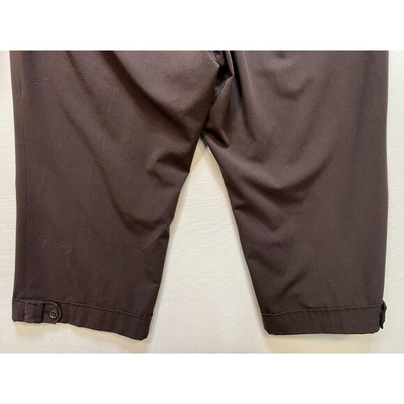 Lane Bryant Women's Capri Pants Flat Front Stretch Size 20 Dark Tan Casual - Picture 9 of 9